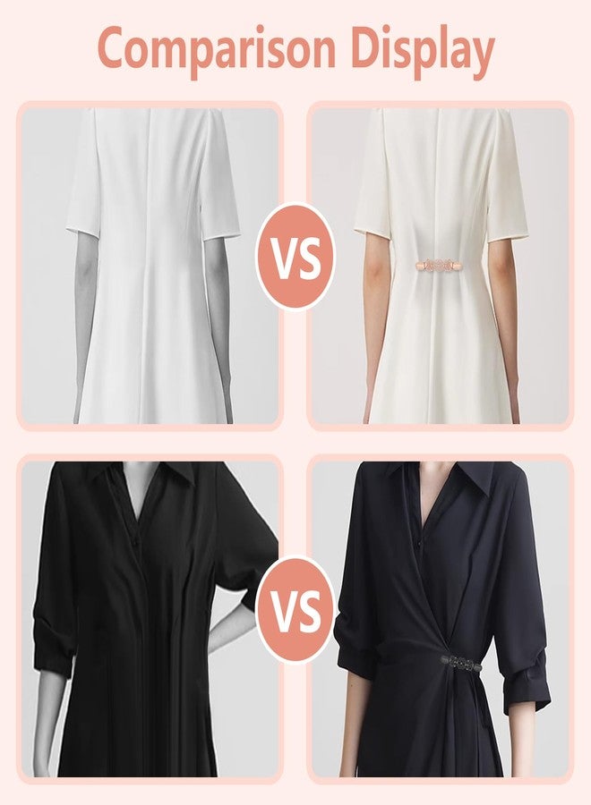 ROPAKED 3 PCS Sweater Clips Waist Cinch Clips Vintage Dress Clip Back Cinch Shawl Cardigan Collar Clip to Tighten Dress Pant Waist Tightener for Women(Classic) - Image 2